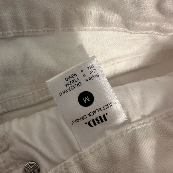 JBD White Denim Frayed Hem Mini Skirt - Picture 5 of 6